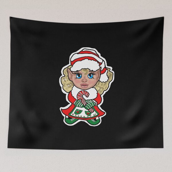 Item preview, Santa elf chibi girl Christmas  designed and sold by Jodi Mahaffey.