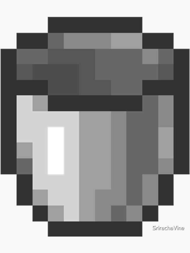 "Minecraft bucket" Sticker for Sale by SrirachaVine Redbubble