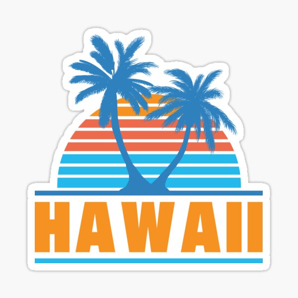 Paper, Party & Kids Hawaii Sunset Decal Hawaii Sticker Tropical ...