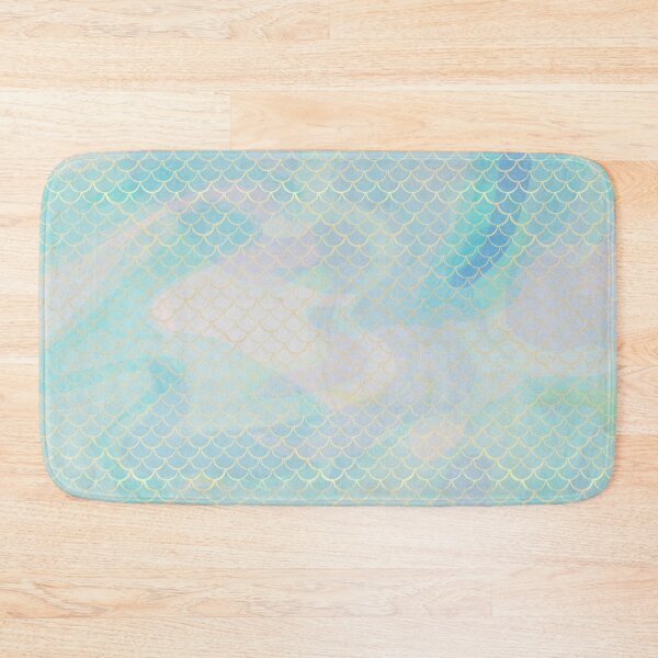 Item preview, Muted Abstract Blue Mermaid Scale Pattern designed and sold by Saanis.