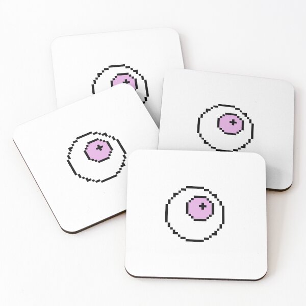 Item preview, Pixel Art Eyeball - pink designed and sold by LittleDollGames.