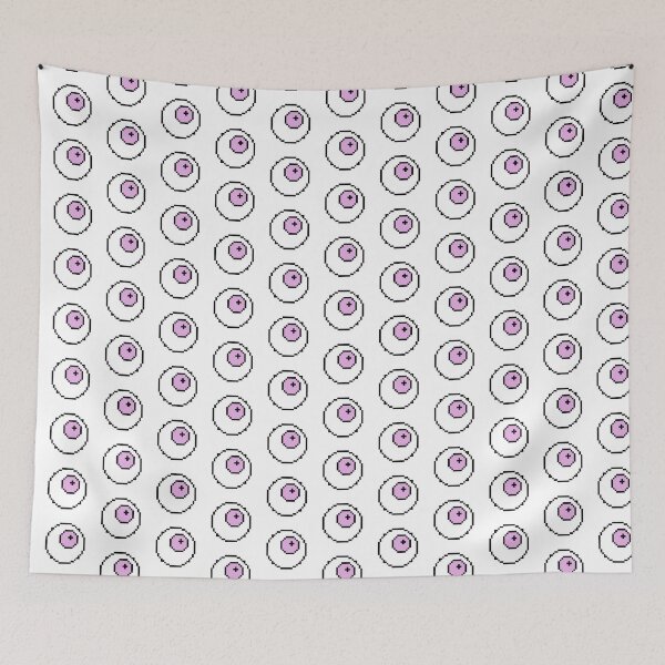 Item preview, Pixel Art Eyeball - pink designed and sold by LittleDollGames.