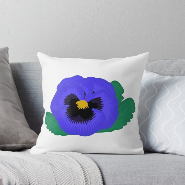 Item preview, Single blue pansy with leaves designed and sold by OM-lova.