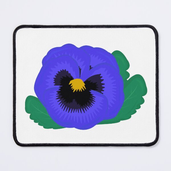 Item preview, Single blue pansy with leaves designed and sold by OM-lova.