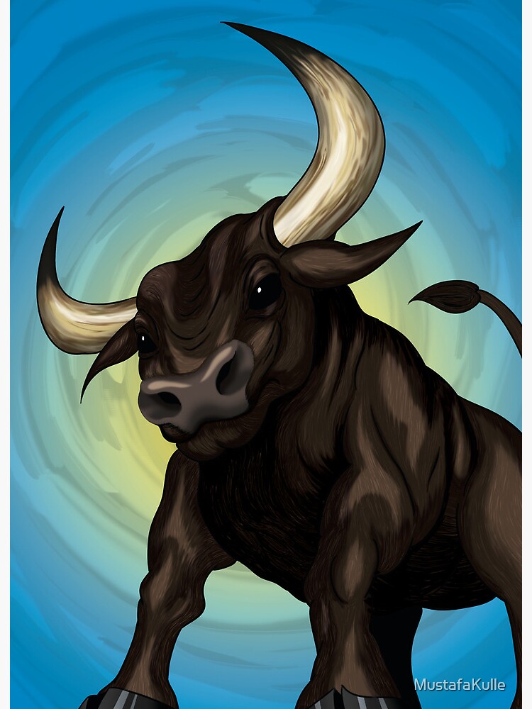 Thumbnail 2 of 2, Art Board Print, Taurus - The Bull, by Mustafa Kulle designed and sold by MustafaKulle.