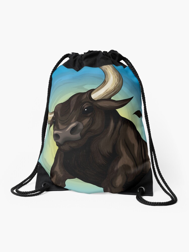 Thumbnail 1 of 3, Drawstring Bag, Taurus - The Bull, by Mustafa Kulle designed and sold by MustafaKulle.