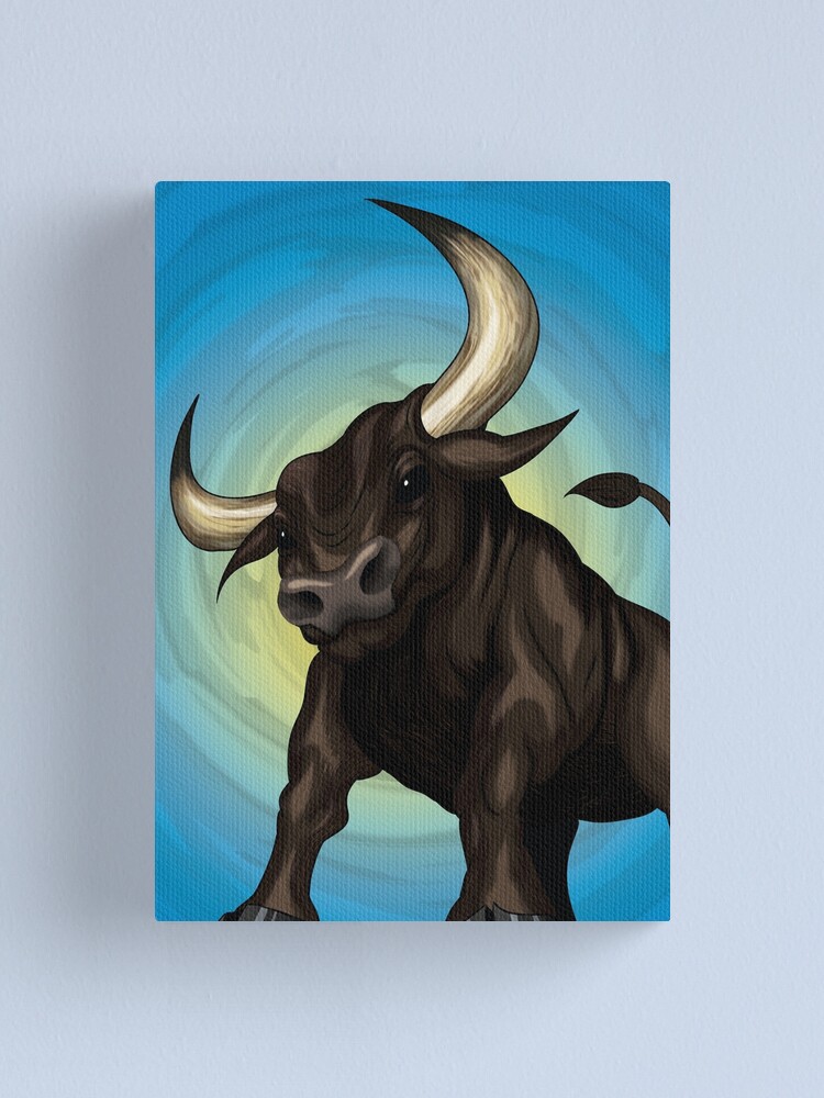 Thumbnail 1 of 3, Canvas Print, Taurus - The Bull, by Mustafa Kulle designed and sold by MustafaKulle.