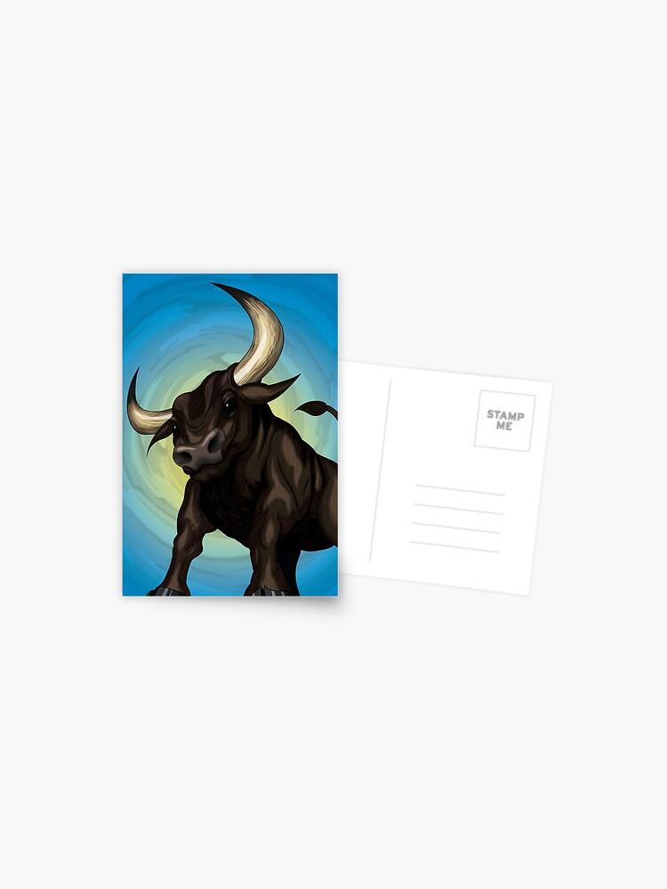 Thumbnail 1 of 2, Postcard, Taurus - The Bull, by Mustafa Kulle designed and sold by MustafaKulle.