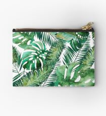 Monstera Banana Palm Leaf Studio Pouch