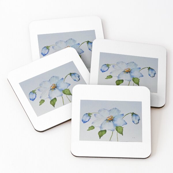 Item preview, Blue florals.  designed and sold by watercolorsLiz.