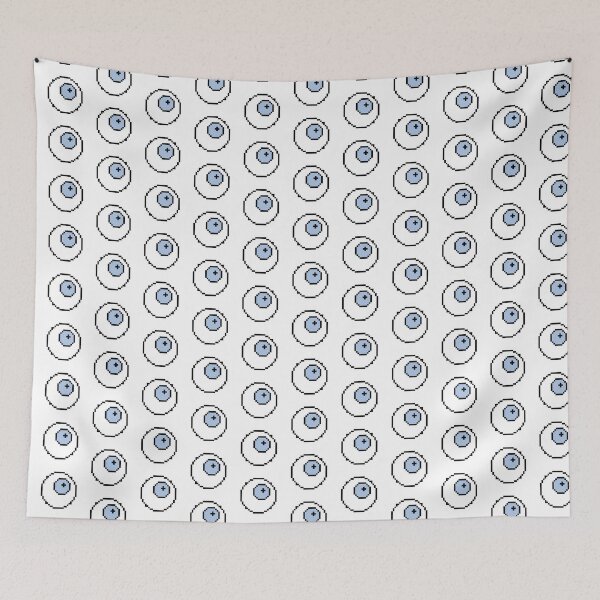 Item preview, Pixel Art Eyeball - blue designed and sold by LittleDollGames.