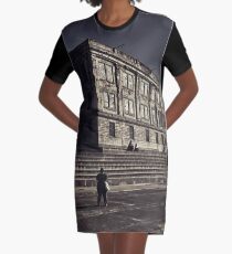 Alcatraz Prison (Black And White) Graphic T-Shirt Dress