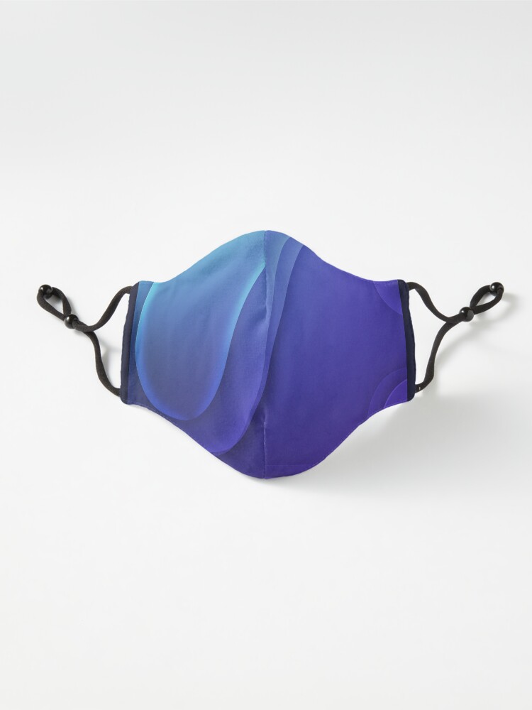 Alternate view of Abstract unusual original blue graphic ornament Mask