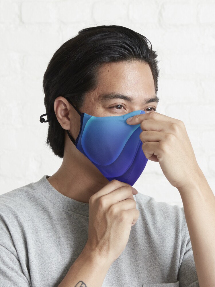 Alternate view of Abstract unusual original blue graphic ornament Mask