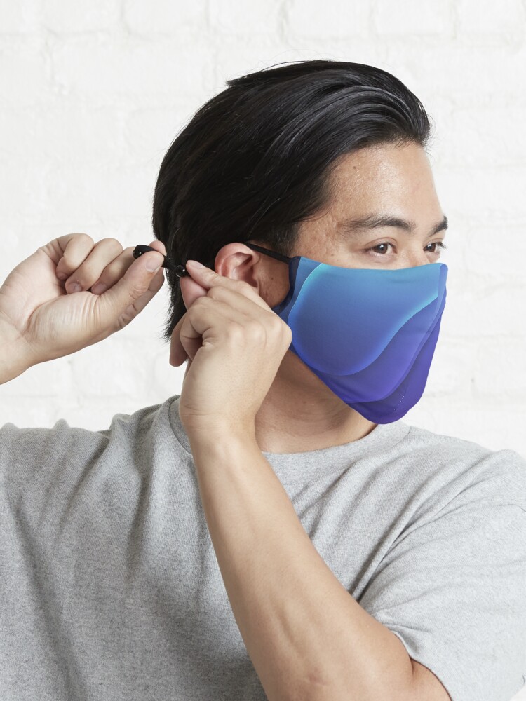 Alternate view of Abstract unusual original blue graphic ornament Mask