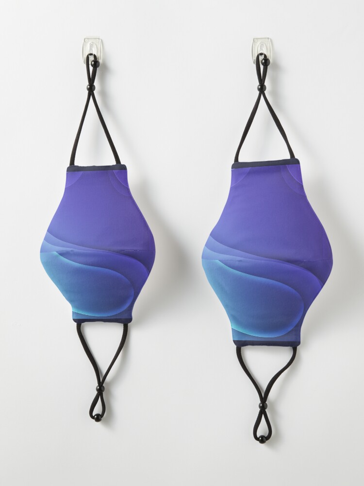 Alternate view of Abstract unusual original blue graphic ornament Mask