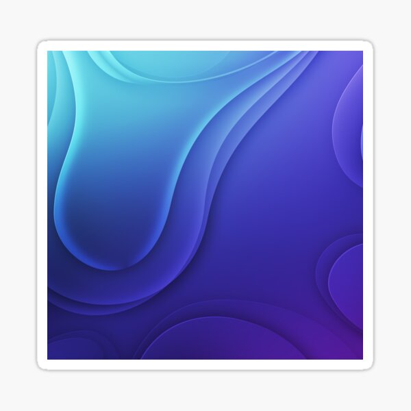 Abstract unusual original blue graphic ornament Sticker