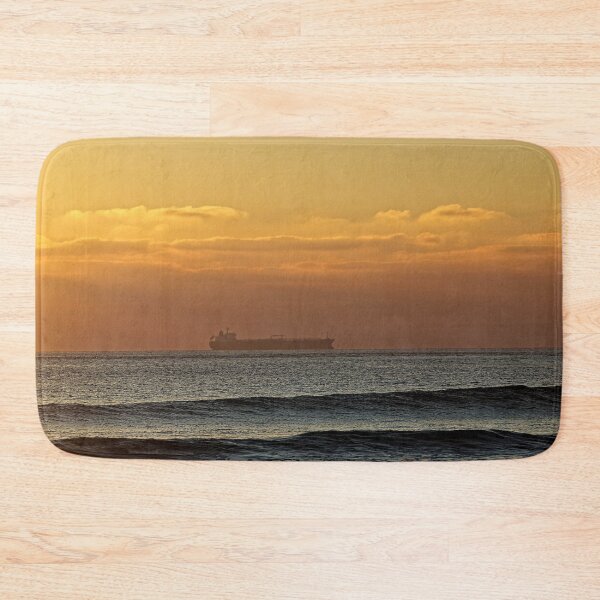 Item preview, Sunset Seascape Waves Cargo Ship designed and sold by Anna Lemos.