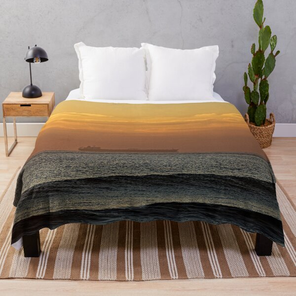 Item preview, Sunset Seascape Waves Cargo Ship designed and sold by Anna Lemos.