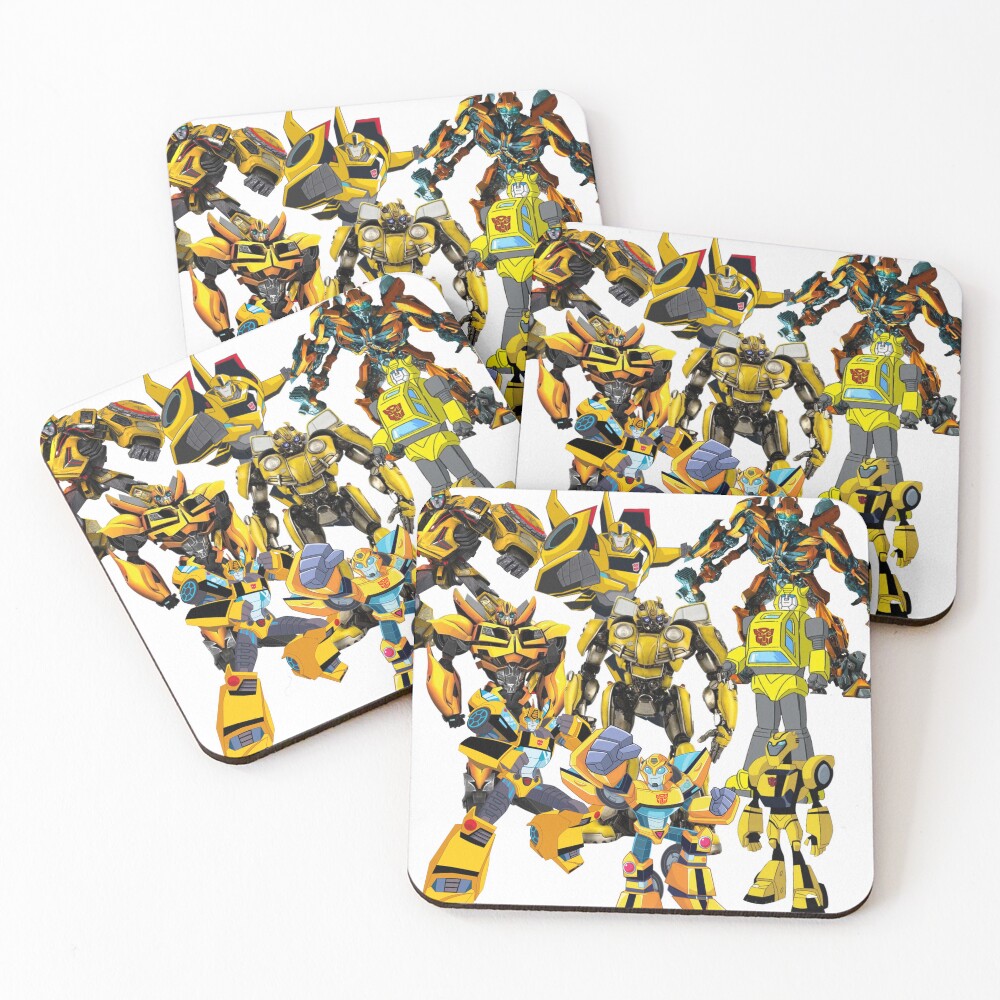 RoomMates – Autocollants Muraux Transformers, 25 Stickers Repositionnables, Bleu/rouge/jaune, Décoration Rapide