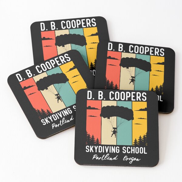 Item preview, D. B. Coopers Skydiving School Portland, Oregon Funny , Vintage Skydiving Funny Skydiver Retro Shirt designed and sold by ForRealSerial.