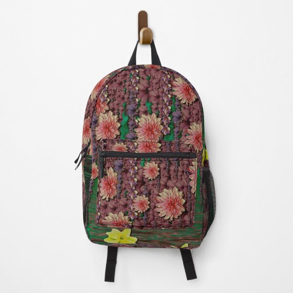 Item preview, floral vines over lotus pond in meditative tropical style designed and sold by Pepita Selles.