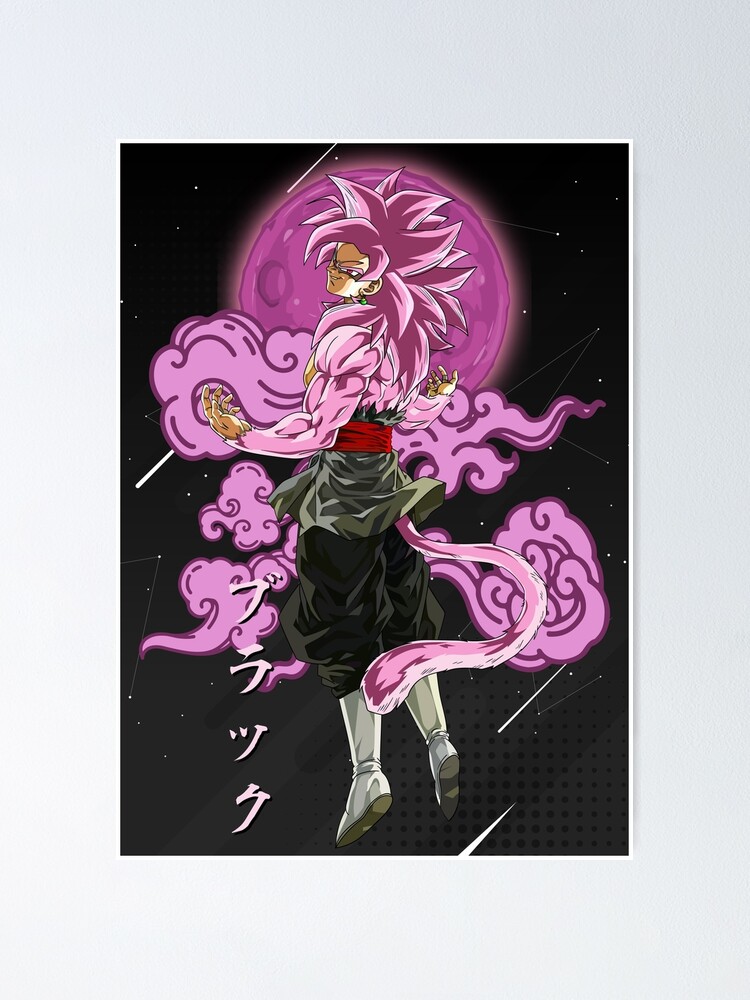 Rose Nightmare Goku Black super Saiyan Rosé/dragonball Poster A4