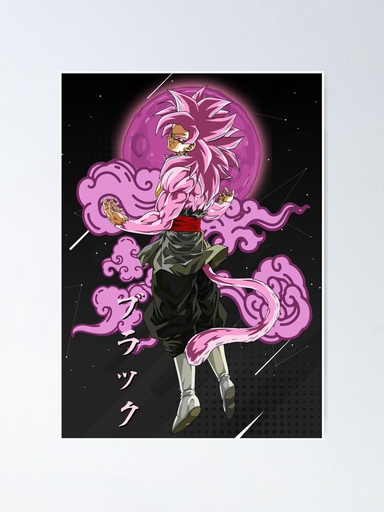 Goku Black Rose Super Saiyan 4 Poster for Sale by reelanimedragon