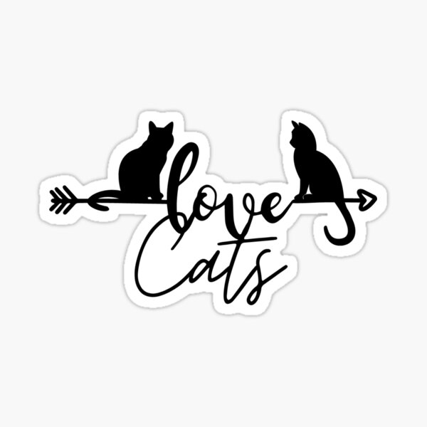 We Love Cats Forever Sticker For Sale By Arterodrigo Redbubble