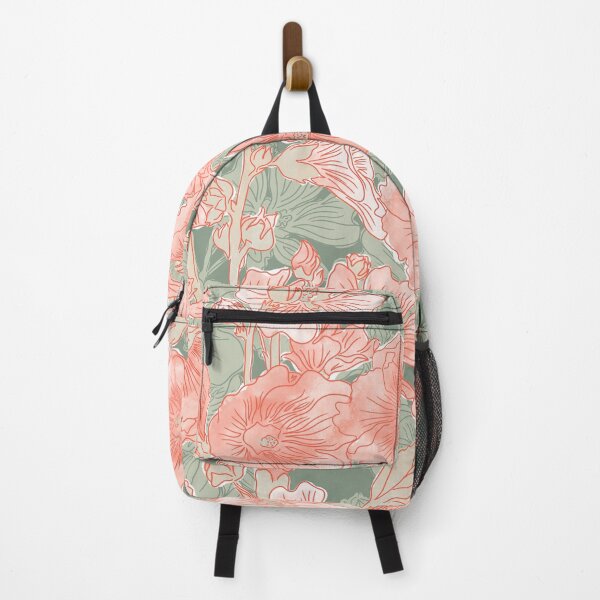Item preview, Blush and Sage Green Alcea Rosea designed and sold by Carolina Diaz.