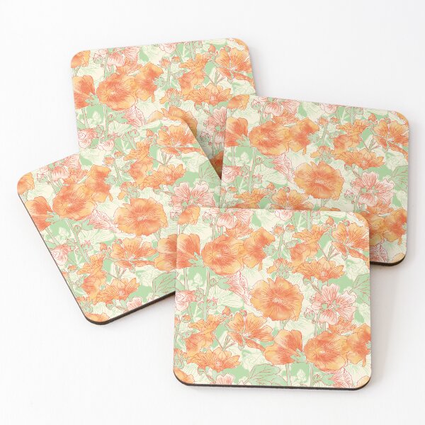Item preview, Orange Alcea Rosea designed and sold by Carolina Diaz.