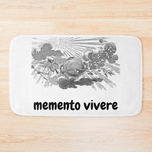 Memento Mori Plush Bath Mat – Bleak Boutique