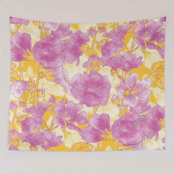 Item preview, Purple Alcea Rosea designed and sold by Carolina Diaz.
