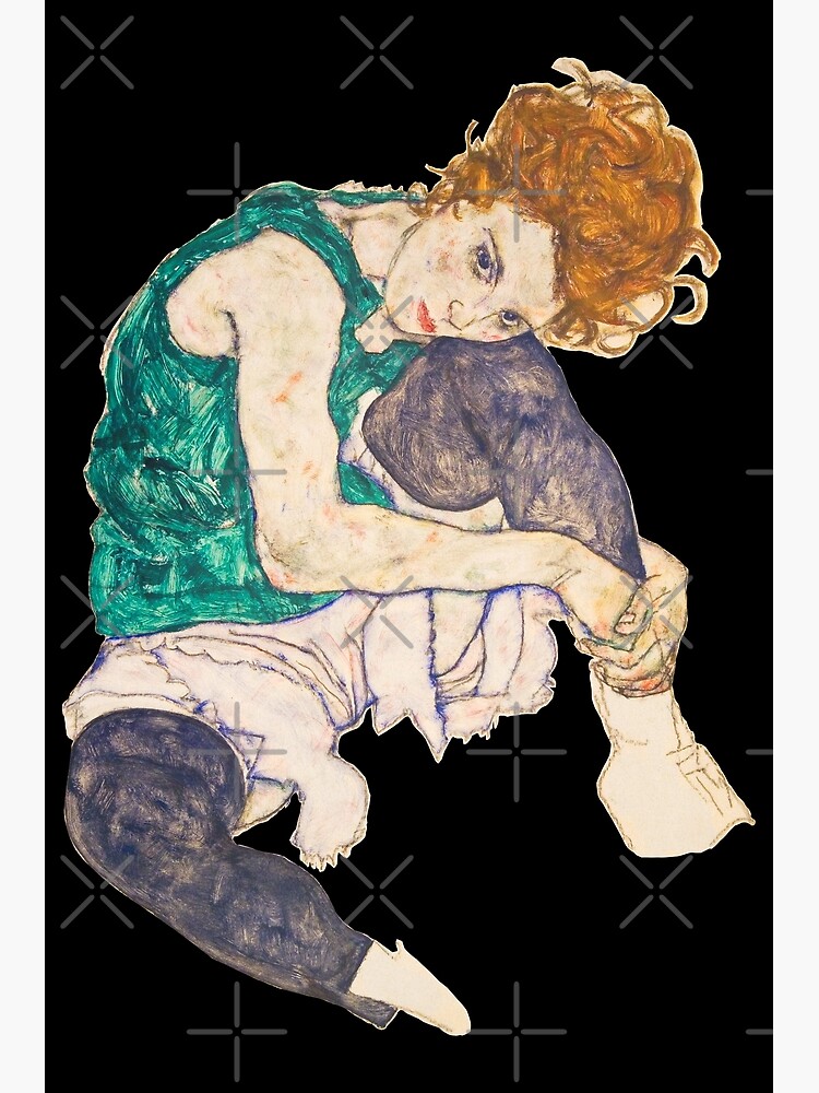 Seated Woman By Egon Schiele Portrait Of Edith Schiele The Artist S Wife Seated Woman With