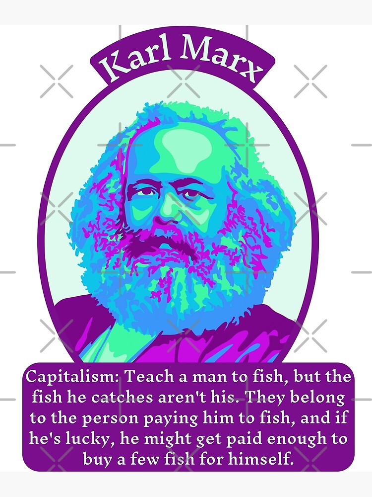 "Karl Marx Portrait and Quote" Poster for Sale by unhingedheather