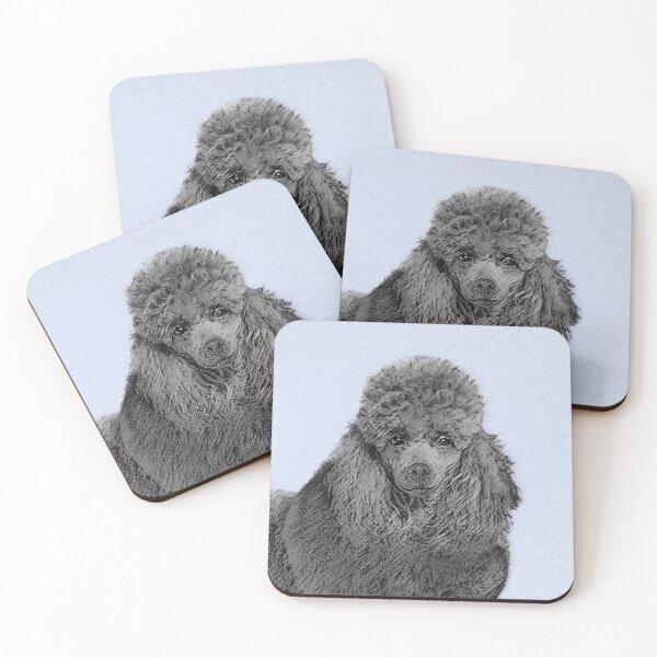 Item preview, Poodle Miniature Toy Black Dog Art designed and sold by alpendesigns.