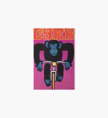 1968 Cyrk Cycling Chimpanzee Polish Circus Poster Art Board