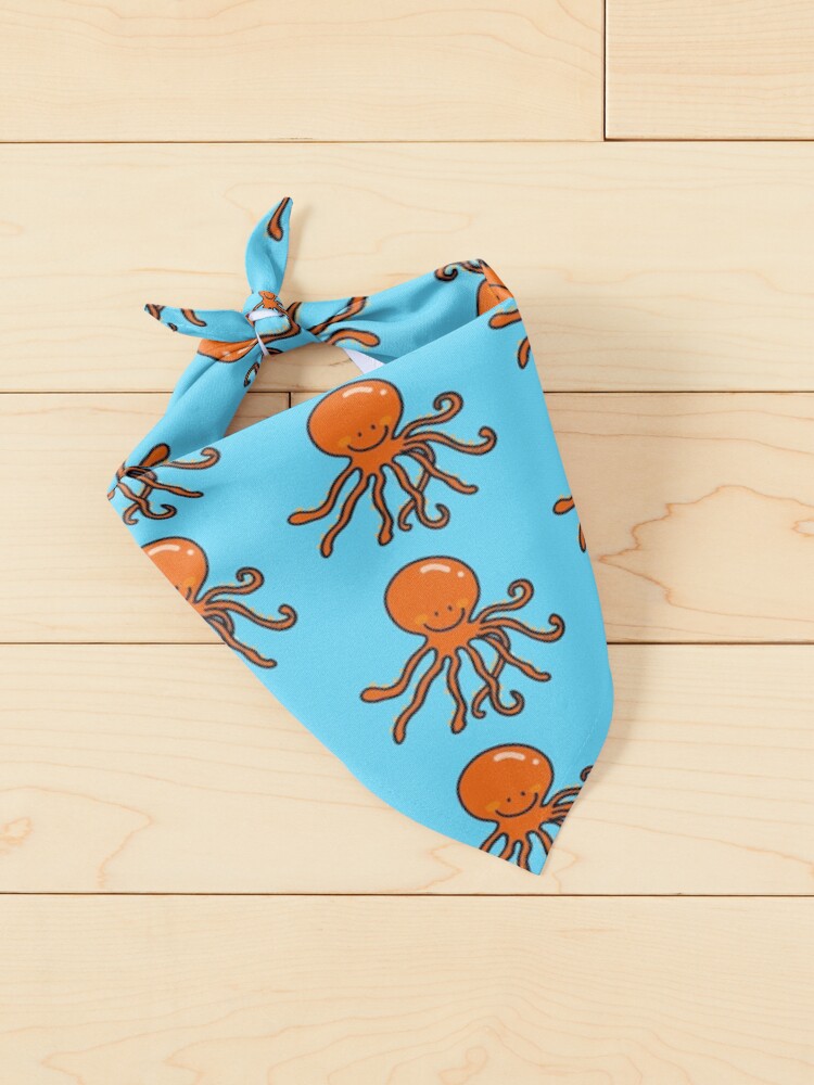 Alternate view of Funny cartoon octopus Pet Bandana