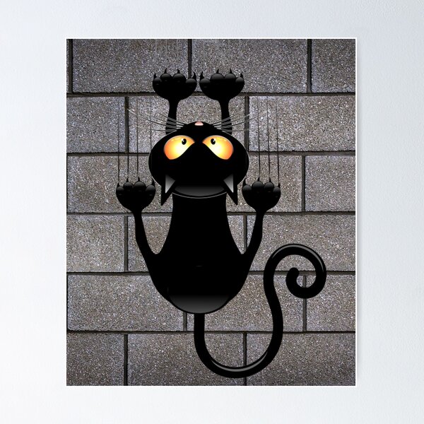 Item preview, CAT SCRATCHING THE WALL designed and sold by DonaFada.