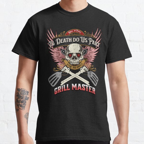 Grill in Peace - Live to Grill - Pink Wings - Grill Master Classic T-Shirt