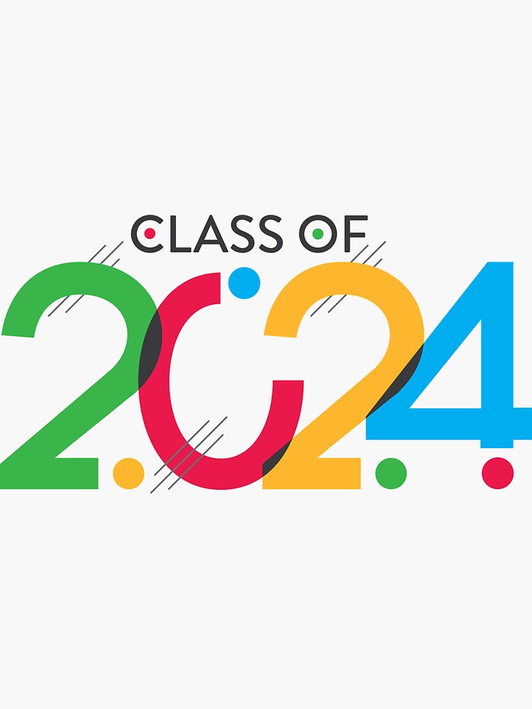 "Modern Abstract Class of 2024" Sticker for Sale by lewister6232