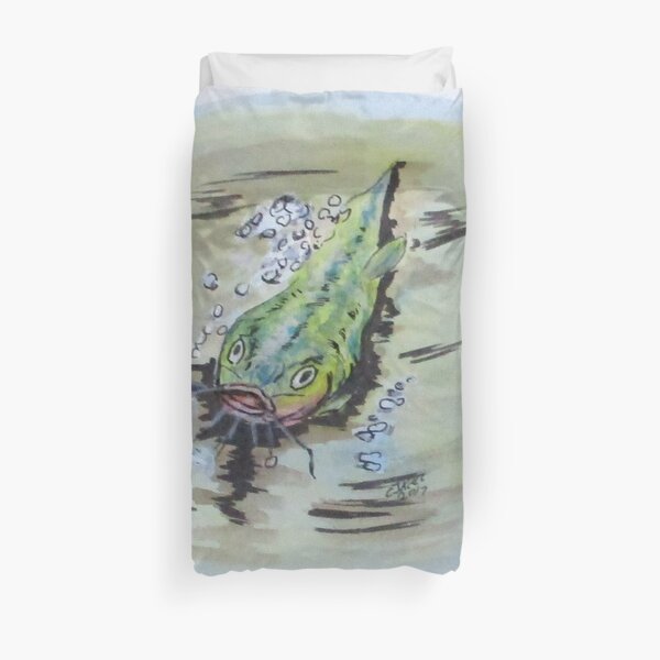 Hooked Catfish Duvet Cover