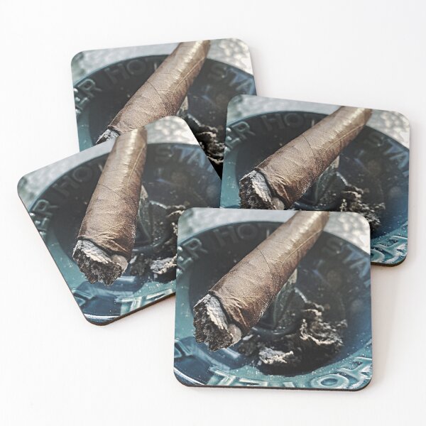Item preview, Cigar on an ashtray muted color designed and sold by BarleyClover.