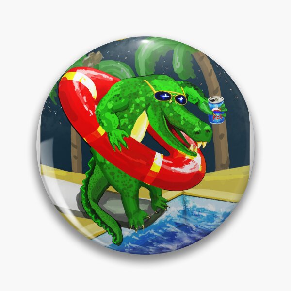 Item preview, Summer Fun Croc with Soda designed and sold by VerdeDoodleDuck.