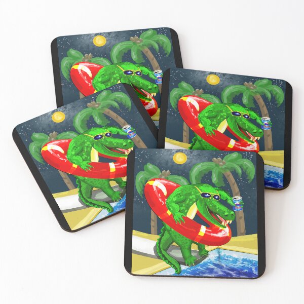 Item preview, Summer Fun Croc with Soda designed and sold by VerdeDoodleDuck.