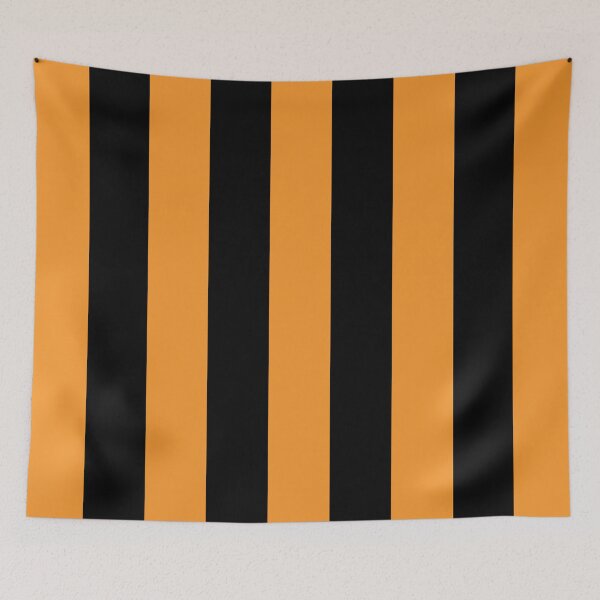 Item preview, Medium ORANGE and BLACK Vertical STRIPES designed and sold by RachelMacht.