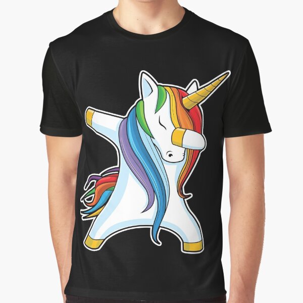 Dabbing Unicorn Shirt Girls Kids Women Rainbow Unicorns Men - TeeUni