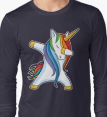 Dabbing Unicorn Shirt Cute Funny Unicorns T shirt Gifts for Kids Girls Boys Women Men Long Sleeve T-Shirt