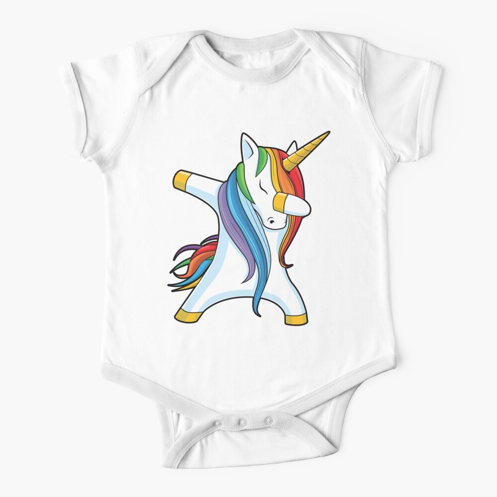Dabbing Unicorn Shirt Cute Funny Unicorns T shirt Gifts for Kids Girls Boys Women Men Baby One-Piece