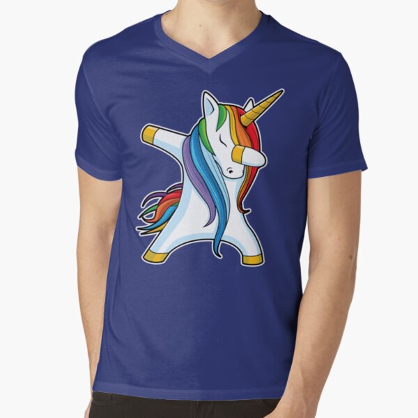 Dabbing Unicorn Shirt Cute Funny Unicorns T shirt Gifts for Kids Girls Boys Women Men V-Neck T-Shirt